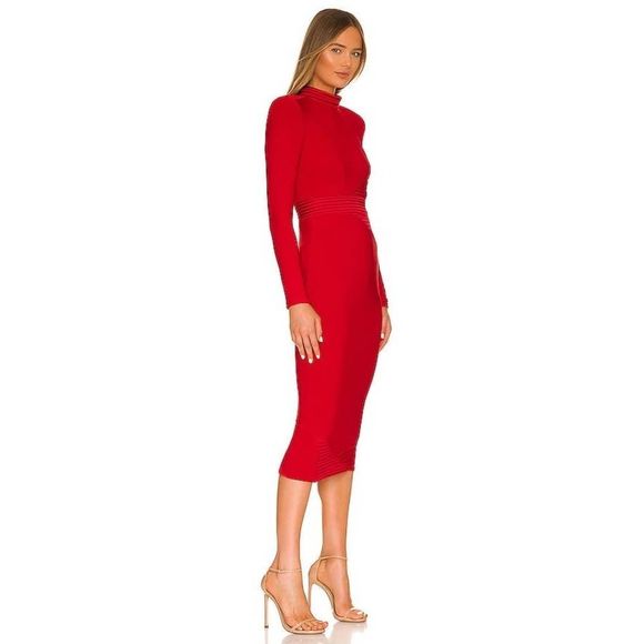 Zhivago Red Midi Dress - Picture 2 of 10